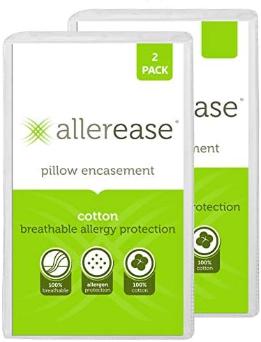 AllerEase 100 Breathable Cotton Pillow Protector - Queen 30 x 20