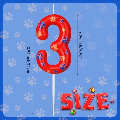 Conelist 3 Year Old Dog Paw Birthday Candles