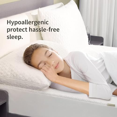 CoolShields Pillow Protector 2 Pack Waterproof Zippered King Size