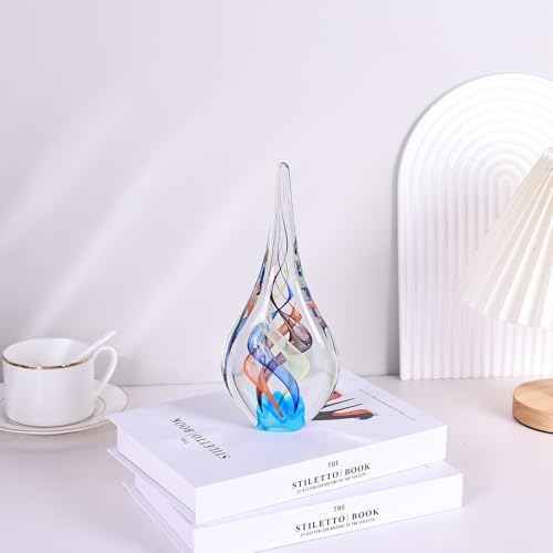 DOVDOV Multi-Color Blown Glass Teardrop Sculpture
