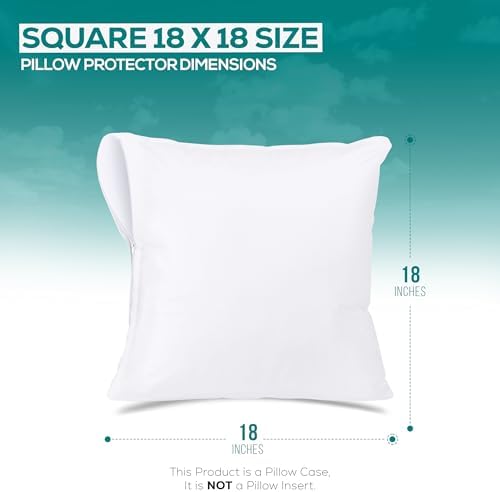 Utopia Bedding Pillow Protectors 2-Pack 18x18 Inches