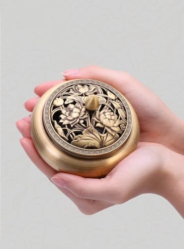 Julrybox Brass Incense Burner Classic Zen Decor Kit