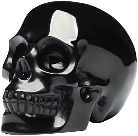 5 Inch Natural Black Obsidian Crystal Skull Statue