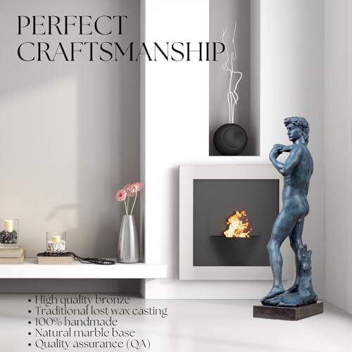 Famous David Bronze Statue 28 Inch Art Decor