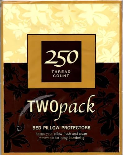 Petal Cliff 2 Pack 250 Thread Count Pillow Protectors with Zipper
