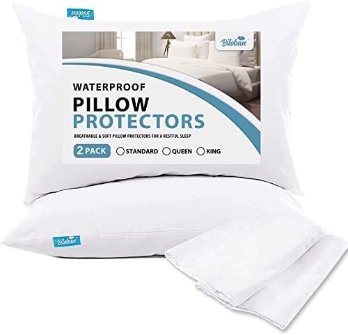 Biloban 4 Pack Pillow Protectors 100 Waterproof Breathable Noiseless