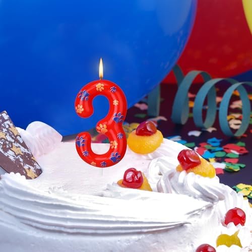 Conelist 3 Year Old Dog Paw Birthday Candles