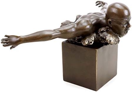 Kunst Ambiente Swimmer Bronze Sculpture - Signed Martin Klein