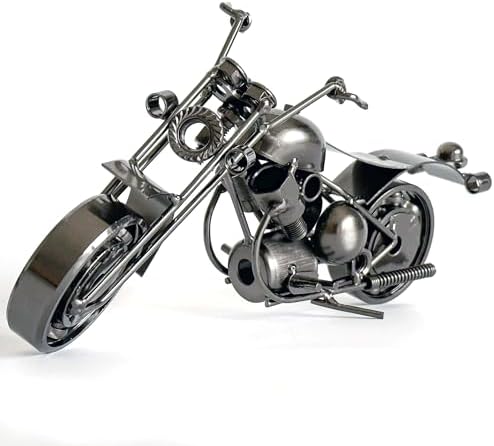 Shadowvoxel Vintage Motorcycle Metal Sculpture Statuette