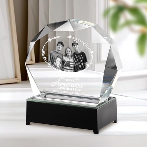 3D Crystal Picture Frame - Personalized Gift for Couples Family