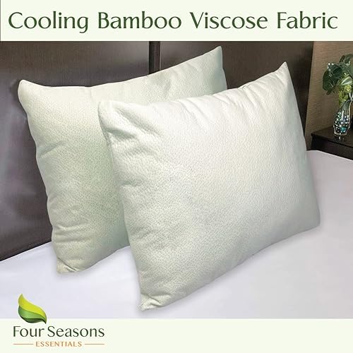 Four Seasons Essentials Waterproof Pillow Protector - Bamboo Viscose Cover