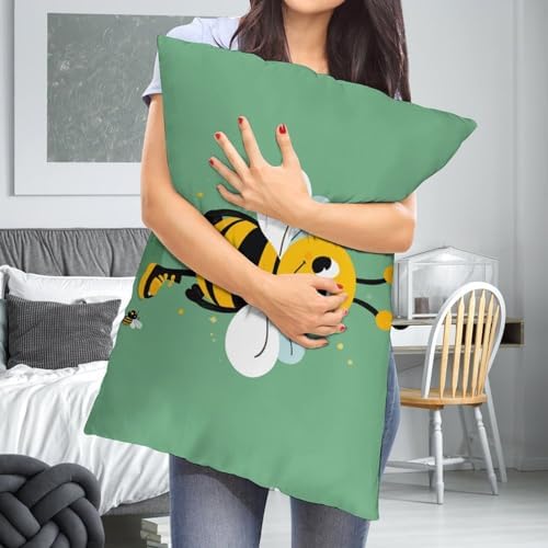 NWGHM Cartoon Bee Pillow Case with Zipper 30x20 Inches