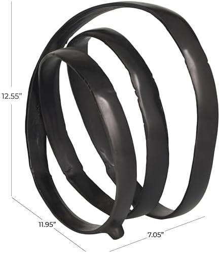 Deco 79 Black Aluminum Abstract Sculpture Statue