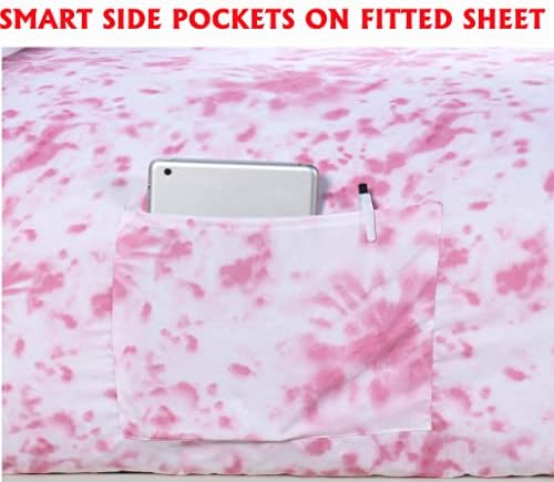 Elegant Comfort Tie Dye Light Pink 4-Piece Bedding Set Twin XL