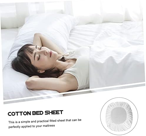 Zerodeko Cotton Fitted Sheet Cover for Twin Bed