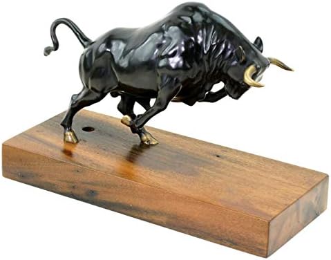 Limited Bronze Bull Sculpture on Old Ship Plank - Wall Street Stock Exchange Statue