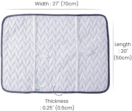 250TC Quilted Cotton Pillow Cover - Adjustable Band Hypoallergenic WhiteDark Gray