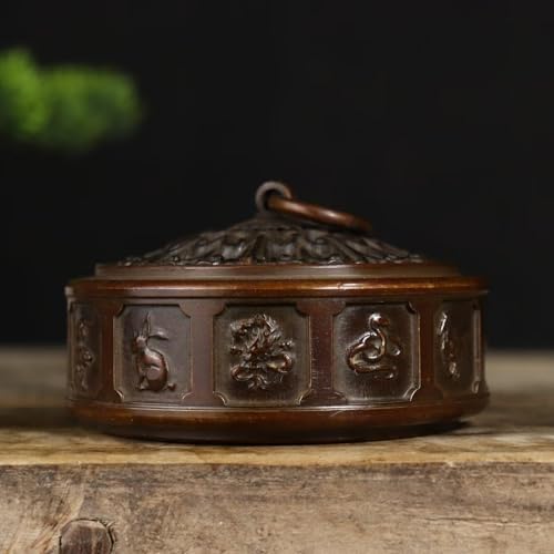 Julrybox Brass Incense Burner Antique Decor Meditation Holder