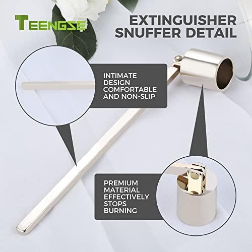 TEENGSE Gold Candle Snuffer and Wick Trimmer Set 1