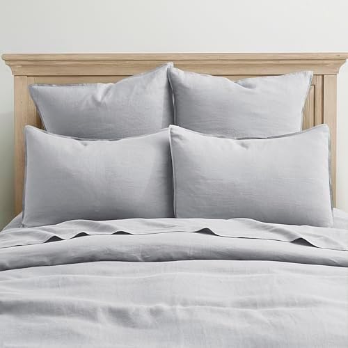 ATLINIA Linen Pillow Cases King Sham - 20x36 Inch Set of 2