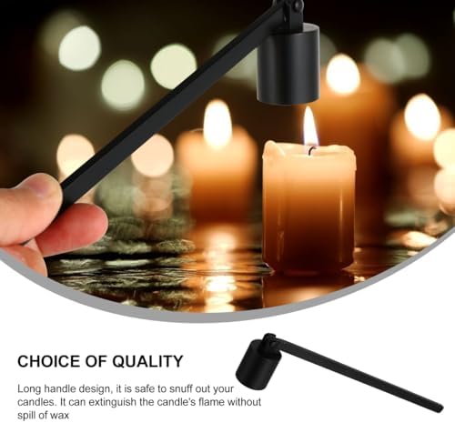 BIUDECO Long Handle Candle Snuffer with Black Finish