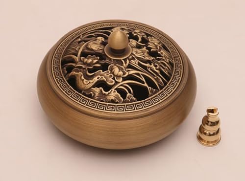 Julrybox Chinese Classic Brass Incense Burner Kit