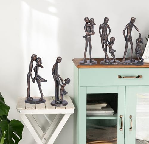 Father Daughter Cast Iron Sculpture Resin Statue