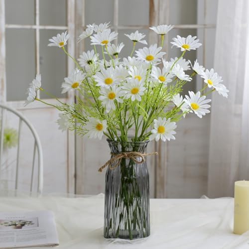 NatureMan Artificial Daisy Flowers 16 Bundles UV Resistant