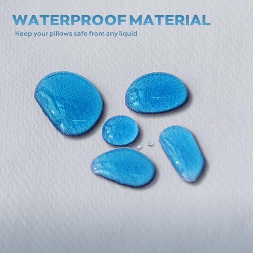 JELLYMONI Waterproof Pillow Protectors - 20 x 26 Dark Grey Set of 2