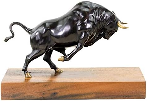 Limited Bronze Bull Sculpture on Old Ship Plank - Wall Street Stock Exchange Statue