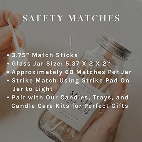 Sweet Water Decor Pink Safety Matches in Glass Jar