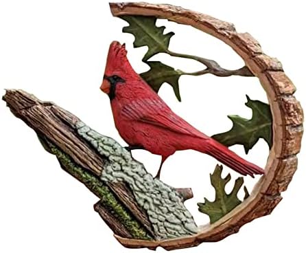 DFYOP Cardinal Wood Carving Statue - Unique Original Art Decor