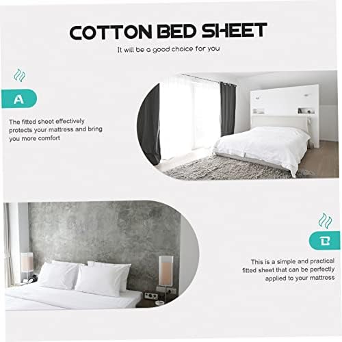 Zerodeko Cotton Fitted Sheet Cover for Twin Bed