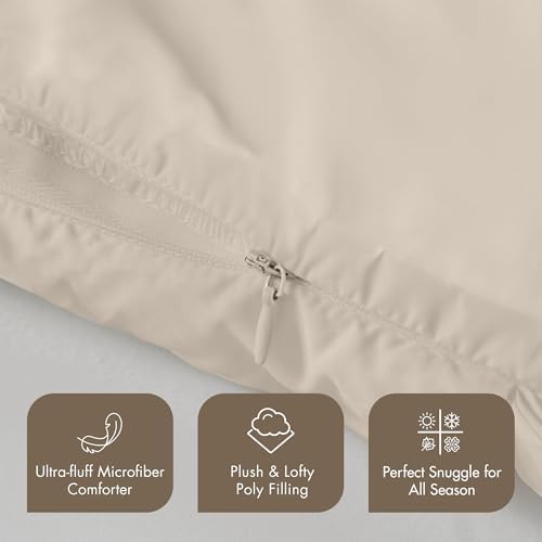 Madison Park Stay Puffed King Pillowcase Protector Tan