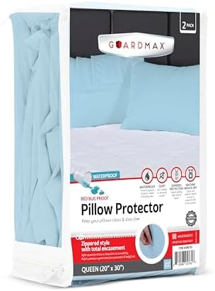 Guardmax Jersey Pillow Protector 2 Pack Queen Size 20x30