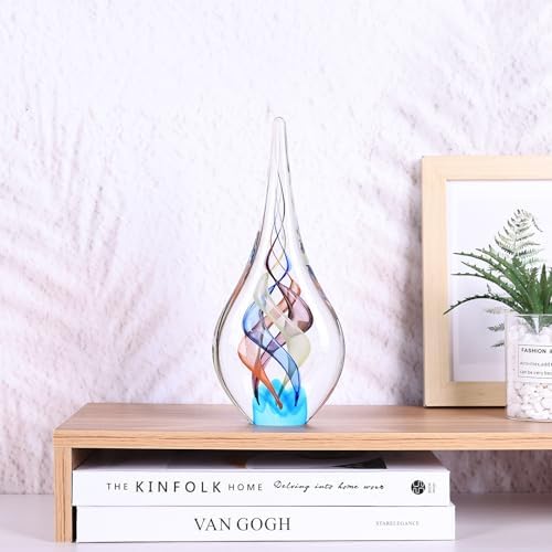 DOVDOV Multi-Color Blown Glass Teardrop Sculpture