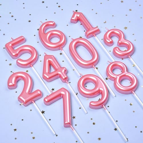 PHD Cake 276 Inch Classical Pink 3 Number Birthday Candles 1