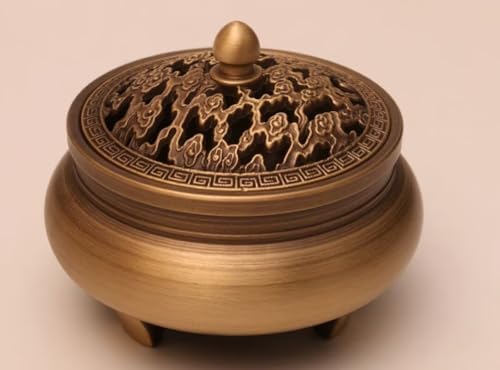 Julrybox Brass Incense Burner Classic Zen Decor Kit