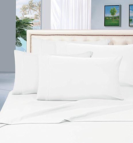 Elegant Comfort 1500 Thread Count Bed Sheet Set Queen White