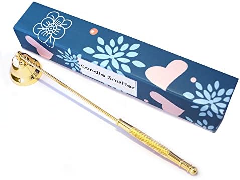 Metal Candle Snuffer with Long Handle - Gold Plating