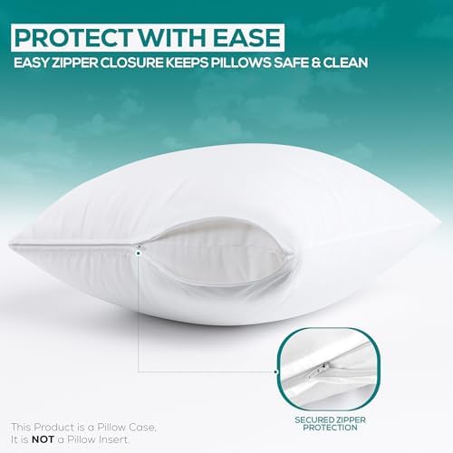 Utopia Bedding Pillow Protectors 2-Pack 18x18 Inches