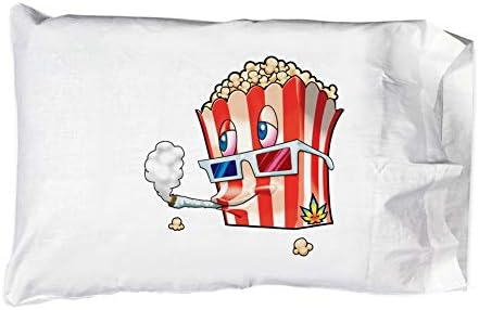 Hat Shark Single Pillowcase - 3D Glasses Movie Theater Popcorn Kernels