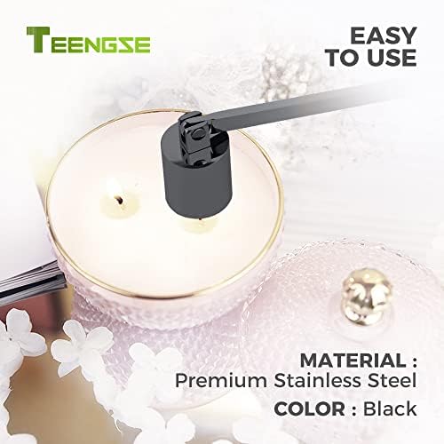 Stainless Steel Candle Snuffer - 59 Inch Long Handle Black