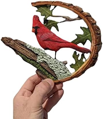 DFYOP Cardinal Wood Carving Statue - Unique Original Art Decor