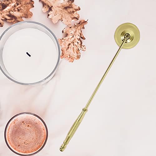 Metal Candle Snuffer with Long Handle - Gold Plating