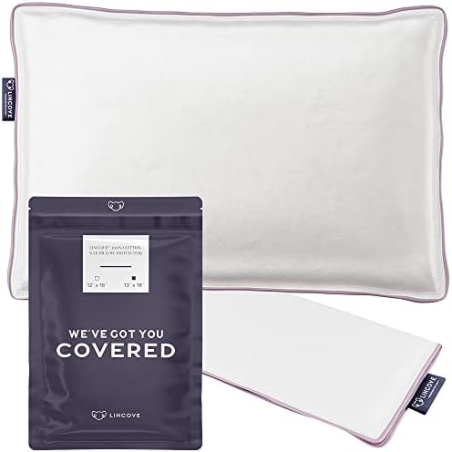 Lincove 100 Cotton Sateen Pillow Protector - Zipper Closure - 500 Thread Count - 13x18
