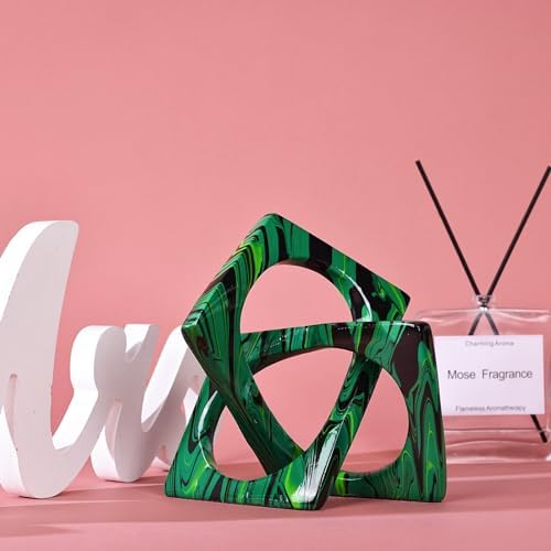 Emerald Green Knot Statue Modern Geometric Decor