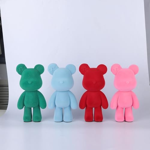 Bear Sculpture Resin Home Decor Pink