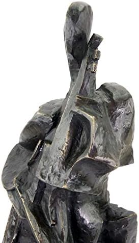 Kunst Ambiente Cello Player Bronze Statue - 47cm