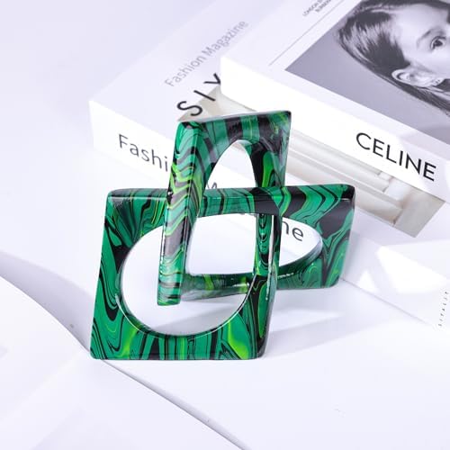Emerald Green Knot Statue Modern Geometric Decor